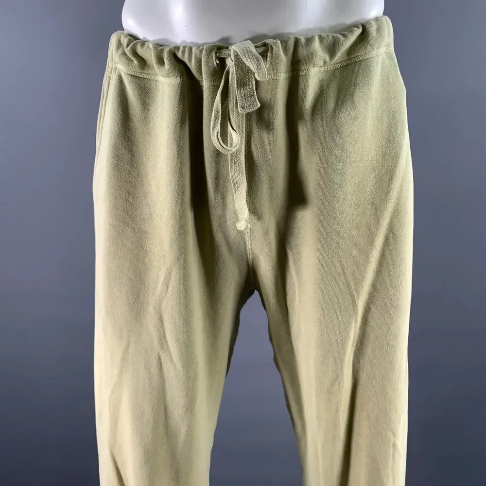 VISVIM Size M Green Washed Cotton Sweatpants